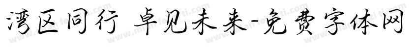湾区同行 卓见未来字体转换